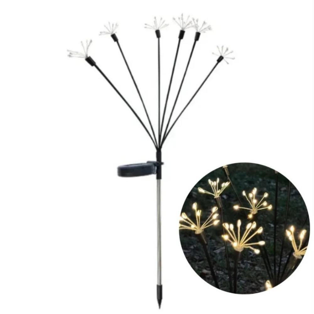 Solar Garden Lights Twinkling Firework Lights with 2 Modes 60LED Waterproof Solar-Powered Lamp for Outside Yard Pathway Decor
