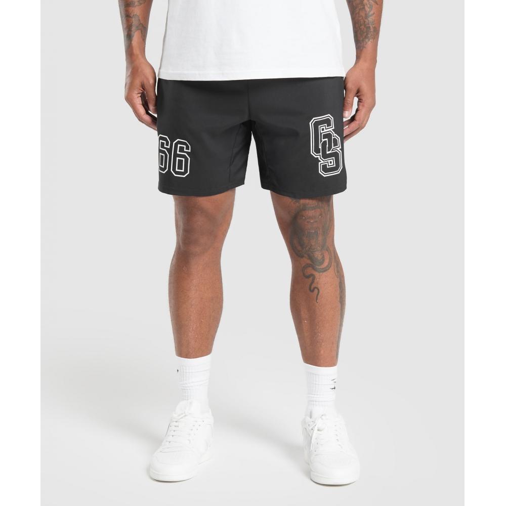 

Шорты Gymshark Collegiate Graphic Black A1c6q Bb2j XS