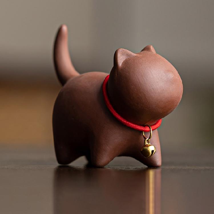 Handmade Cats Teas Pet Zisha Kung Fu Teas Set Accessories Teas Ornament Zisha Texture Suitable for Teas Enthusiasts Present