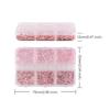 6 Grids Cute Heart Glitter Nail Sequins Kawaii Mini Golden Red Laser Love Round Nail Flake Korean Star Diy Nail Charm Supplies