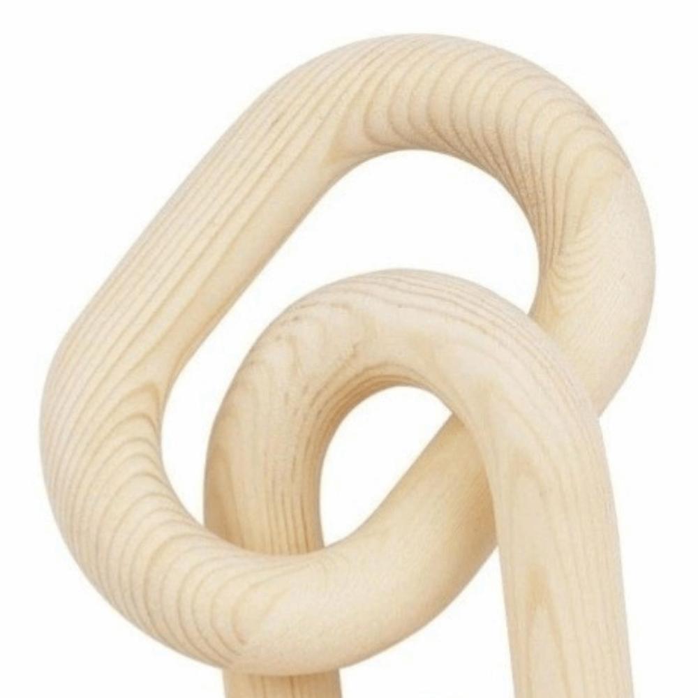 White, Brown Wood Chain Ornament Indoor Wooden Ornament  Home Furnishing Match