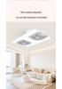 E27 Silent LED Ceiling Fan Light Fixture for Living Room and Bedroom