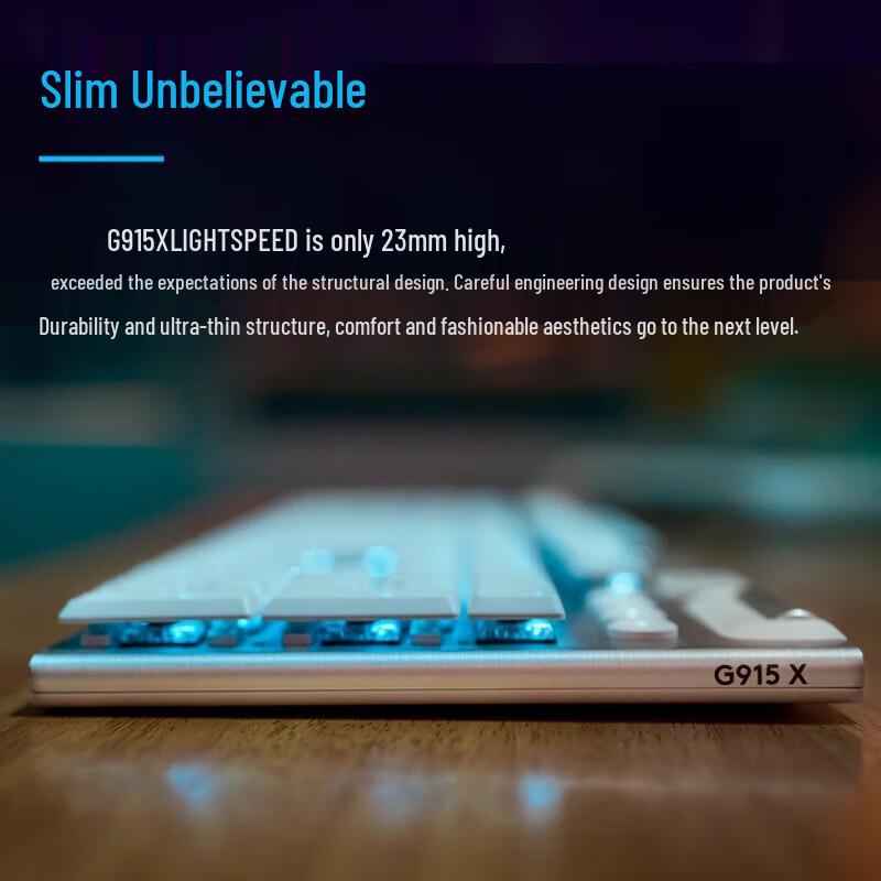 Logitech G915 X LIGHTSPEED Tri-Mode Low-Profile Mechanical Gaming Keyboard