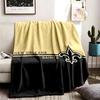 New Orleans Saints Theme Personalized Outdoor Flannel Blankets Soft And Suitable For All Seasons Perfect For Sofas Beds And Camping