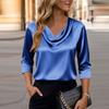 Bluse Für Damen Festlich 3/4 Langarm Hemden Business Casual Outfit Oberteile
