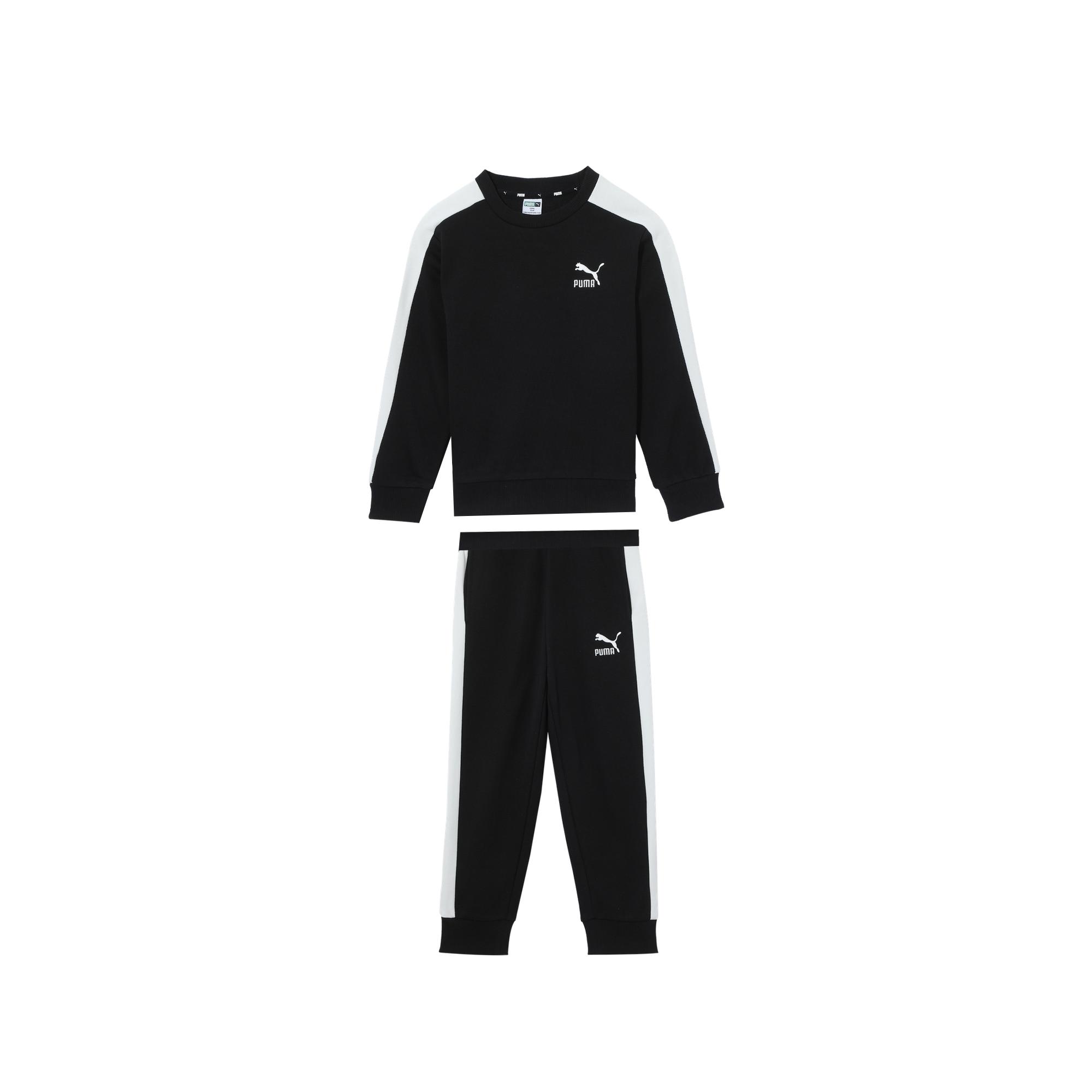 

Puma T7 Color Block Comfortable Crew Neck Sports Set Kids Sets 950122-01 160