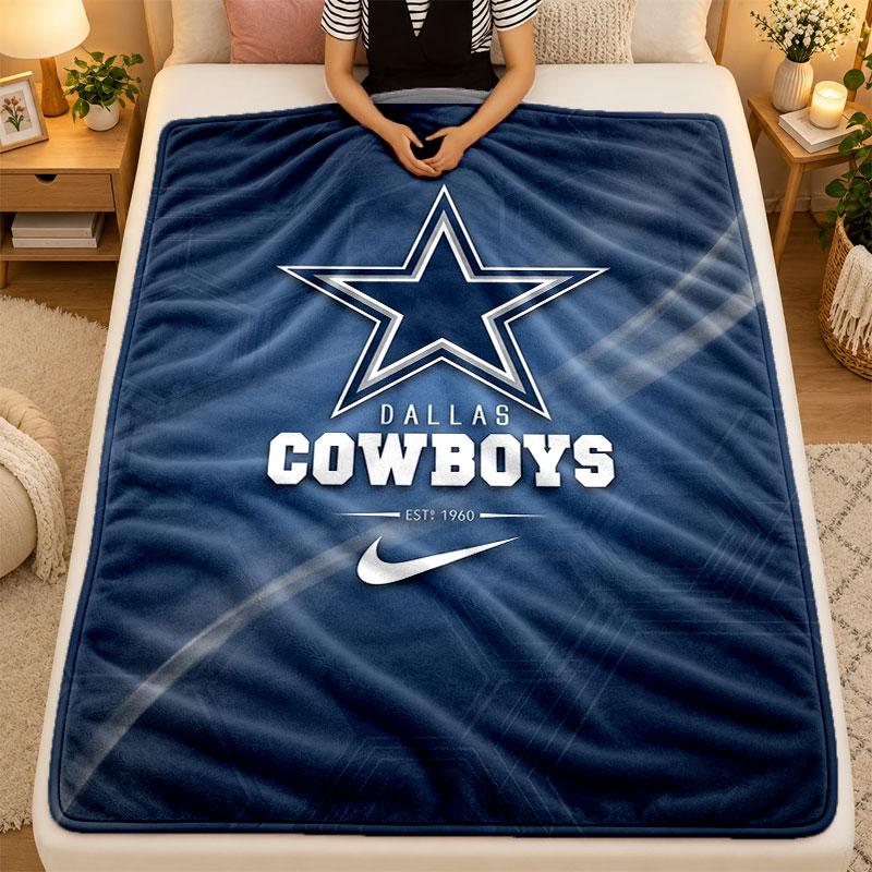 Flannel BlanketDallas Cowboys Warm Soft Throw Blanket for Indoor Sofa Bed Living Room Use