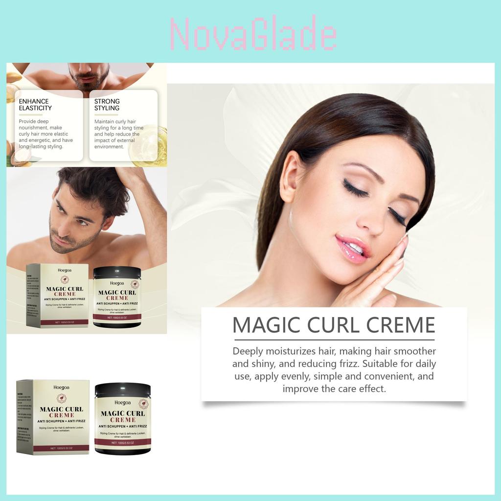 Hoegoa Nourishing Curl Styling Cream For Soft And Natural Curly Hair Care 100g