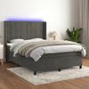 VidaXL Slat Bed Base with Mattress and LED, Upholstered Bed, Double Bed, Adult Bed for Interior Bedroom, 3139560