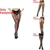 Ultra Stretchy Women's Nylon Fishnet Stockings With Sensual Open-crotch Design And Non-slip Features For Alluring Intimate Moments