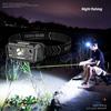 USB Rechargeable Rechargeable Headlamp White, Black Hands Free Headlamp Camping