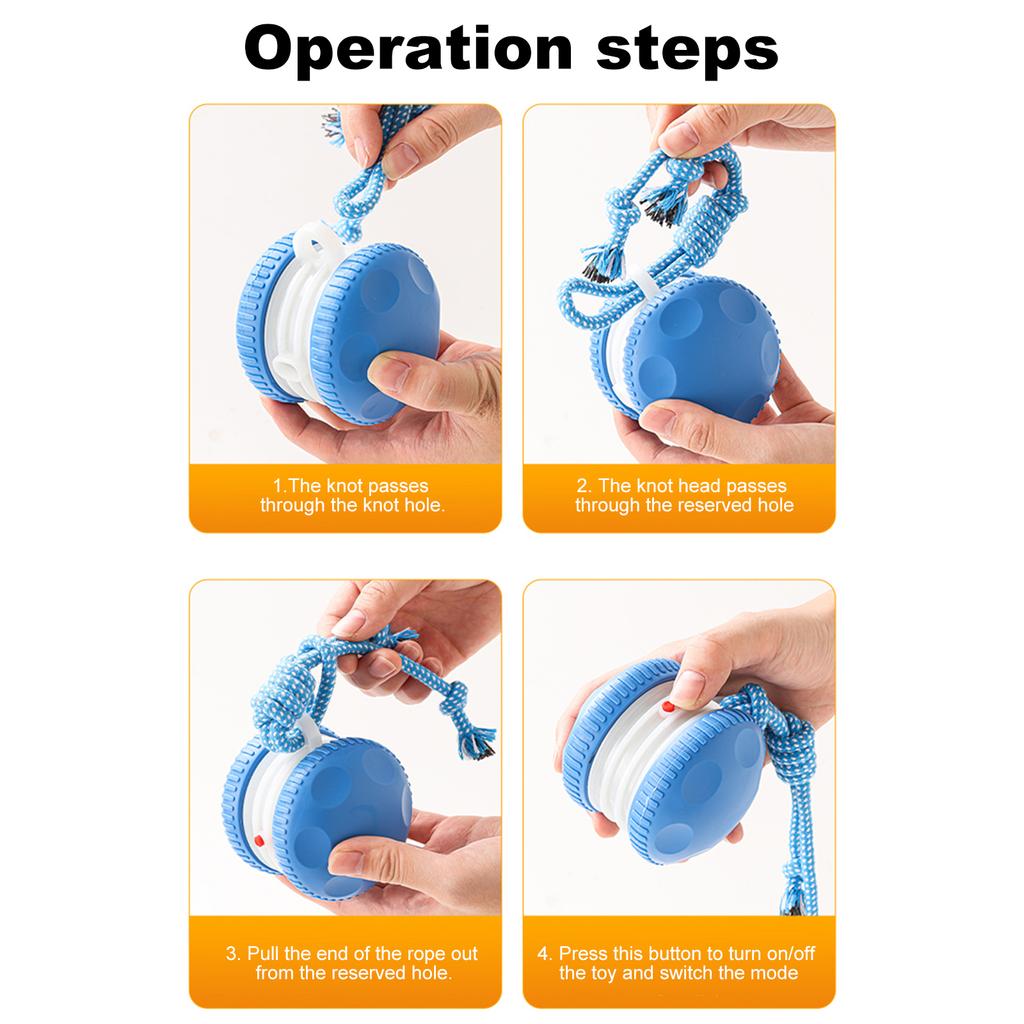 Intelligenter Hundespielzeugball Elektronisches Interaktives Haustierspielzeug Beweglicher Ball USB Automatisches Bewegen Hüpfend für Welpen Geburtstagsgeschenk