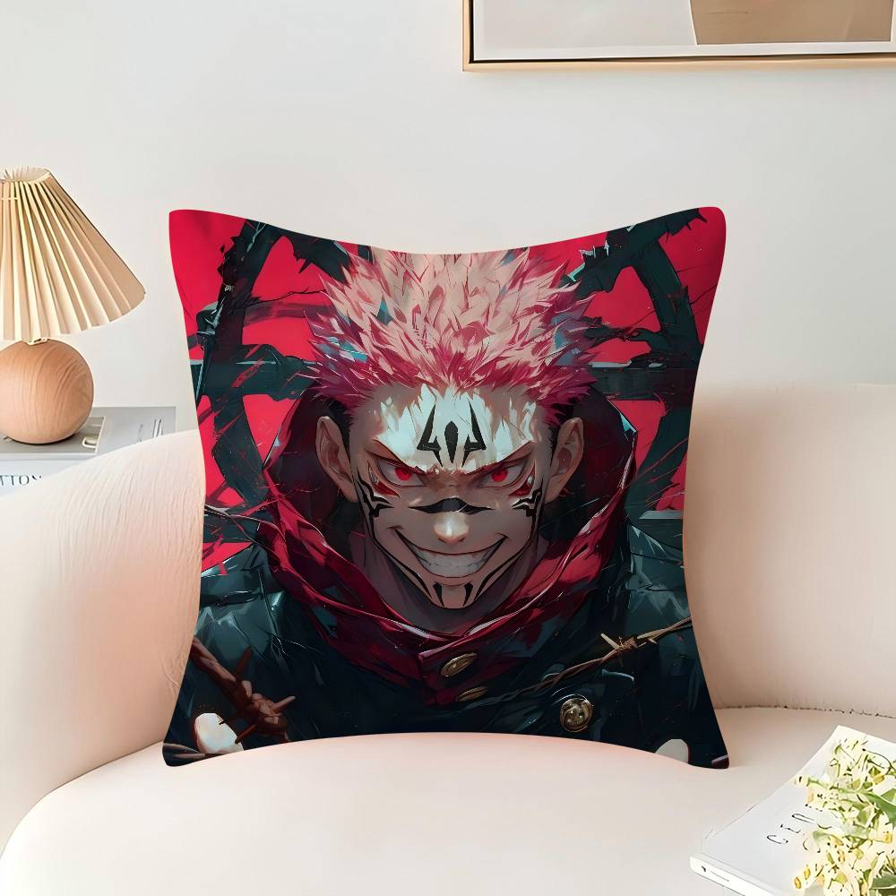 Jujutsu-Kaisen S-Sukuna Pillow Cover For Bedroom Room And Living Room Sofa Decorative Cushion Cover