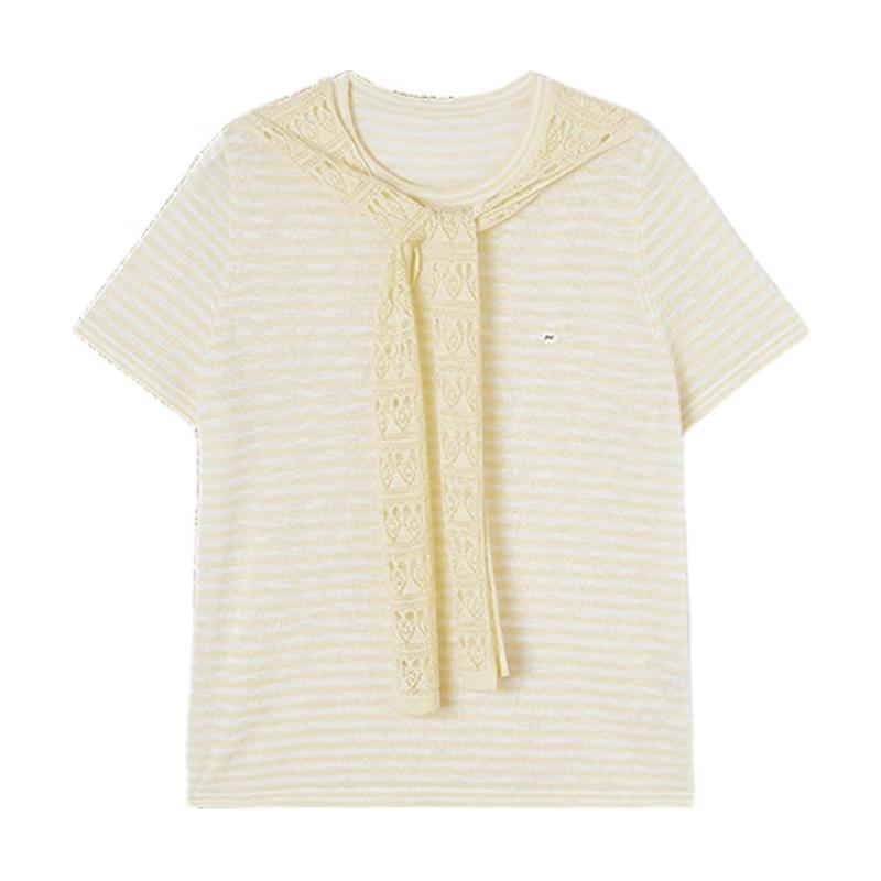 

Xiangying Patchwork Round Neck Sweater S