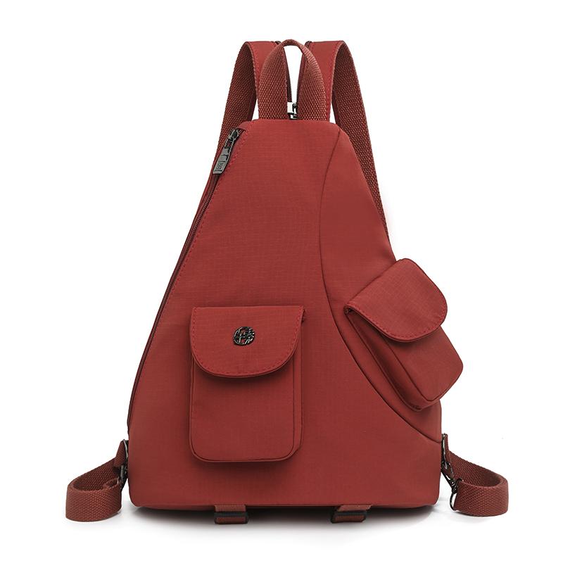 Ryggsekk Dame Multifunksjonell Veske Dobbeltformål Stor Kapasitet Brystveske Lett Pendler Crossbody-veske