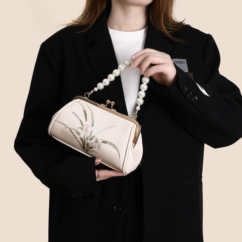 Ladies' Retro Handbag, Women's Qipao, Elegant Temperament, High-end Feel, Embroidered Crossbody Bag