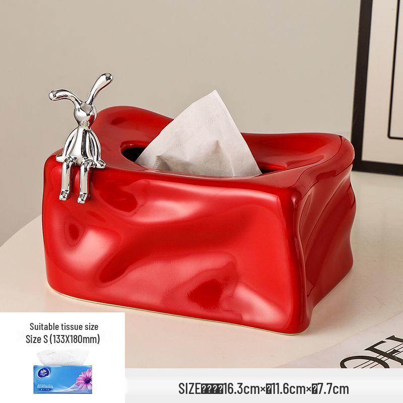 Elegant Ceramic Tissue Box - Luxury Creative Living Room Decor