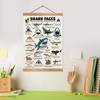 ZTGDA Shark Faces Posters, Sea Animals Sharks Posters Wall Art,Marine Sharks Decor,Ocean Educational Poster for Kid Classroom Decorations Kids Room