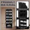 11Pocket Hanging Shoe Rack Oxford Cloth Over The Door Shoe Organizer Large Capacity Wall Shoe Storage for Closet Pantry Bathroom