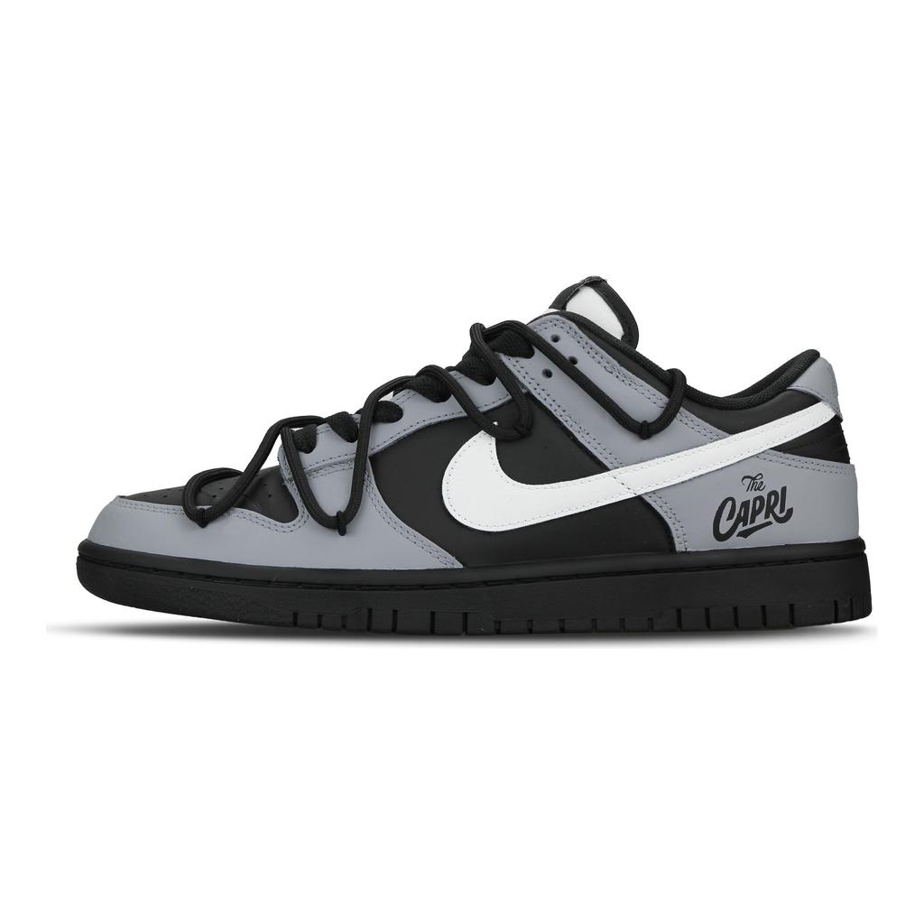 Nike Dunk Abrasion Resistant Low Top Skateboard Shoes Unisex Black Gray DD1391-100(Team882-)