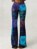 2026 Women's Ethnic Style Tie-Dye High-Waisted Retro Flare Pants