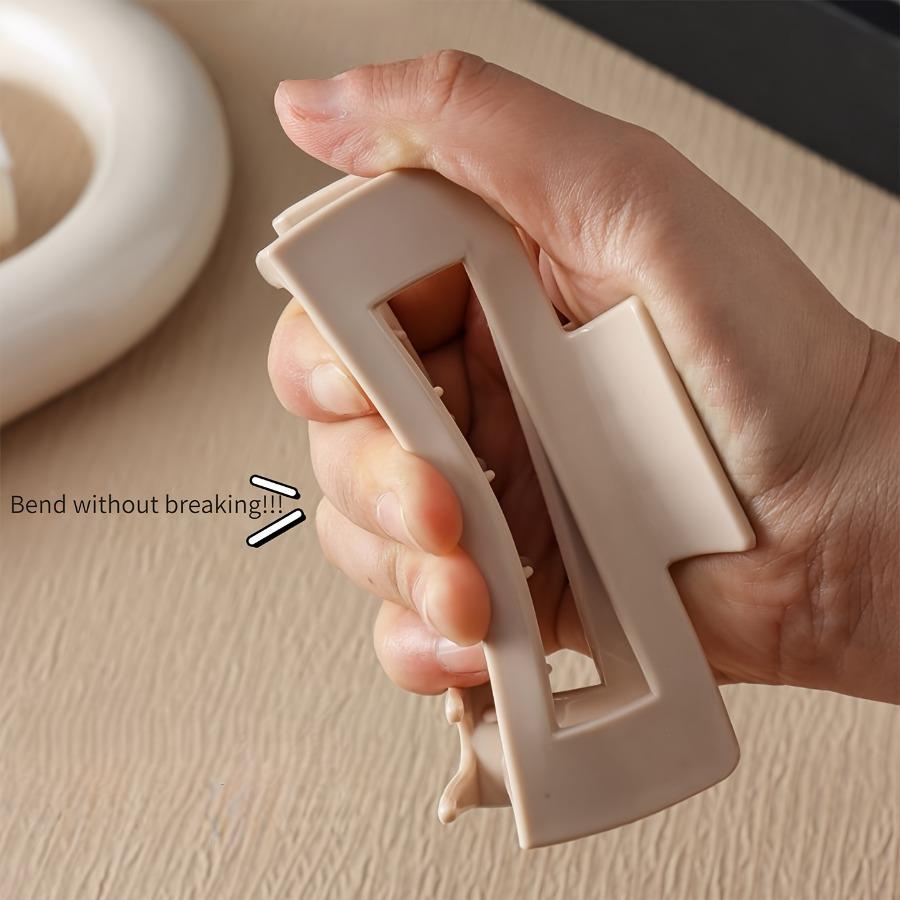 2 Stück Weiche Mode-Haarspangen - Starker rutschfester Halt, Ergonomisch, Sichere und sanfte Haiklammern, Premium rutschfeste Haarkrallen