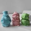 Easy Releasing Silicone Mold Crafting Groundhog Statues Moulds Candle Silicone Molds Suitable for Various Materials