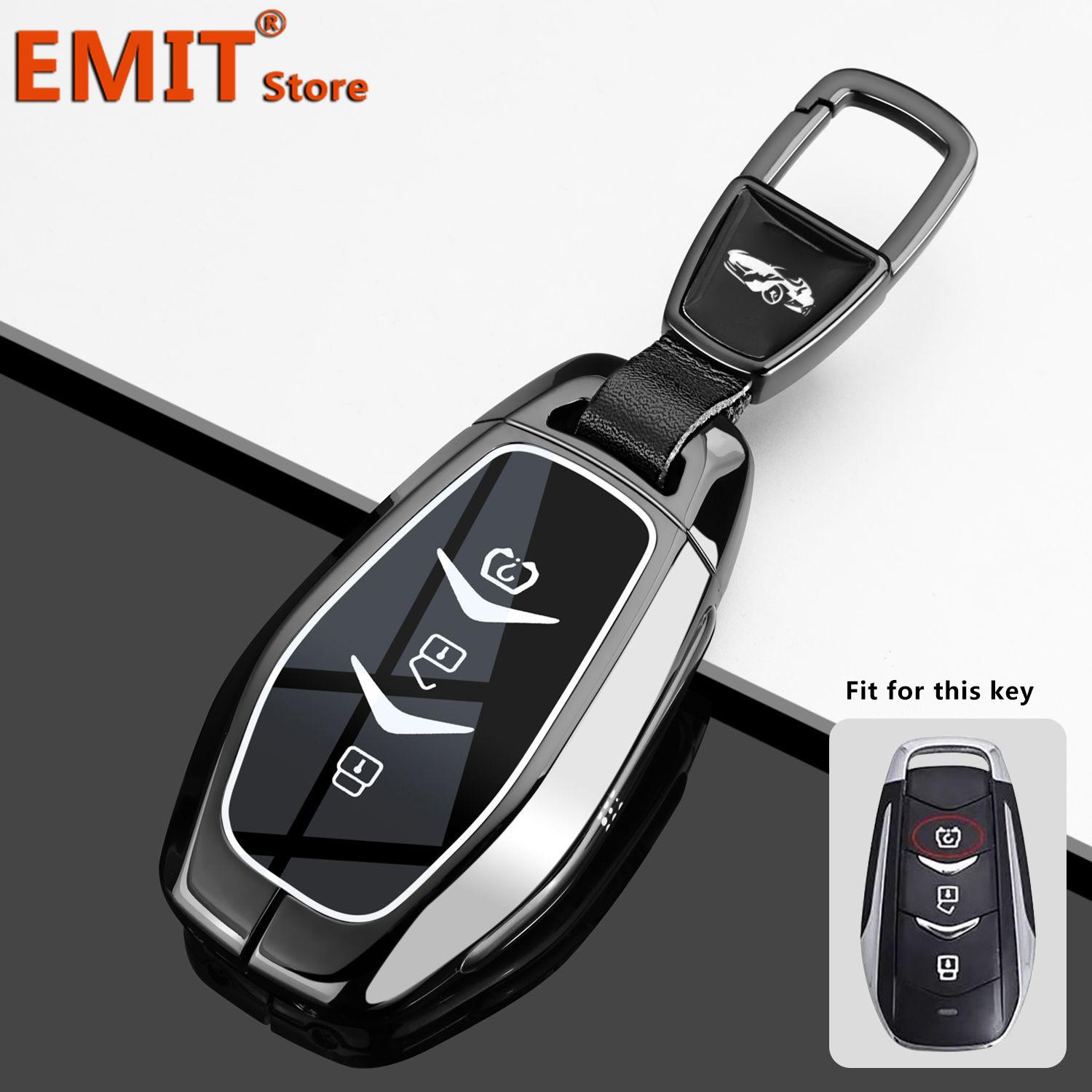 Schlüsselhülle Abdeckung Für Dongfeng Fengguang Seres Evolute I-Space I-Pro Landian E5 Fernbedienung Schale Schlüsselanhänger Gehäuse Halter Zubehör key case gray