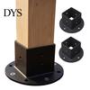 Square Column Bracket 2" X Post Base, Heavy Duty Floor Flange Deck Fence Railing Mount for 2 Inch Post, Railing, Porch Handrails, Mailbox Base