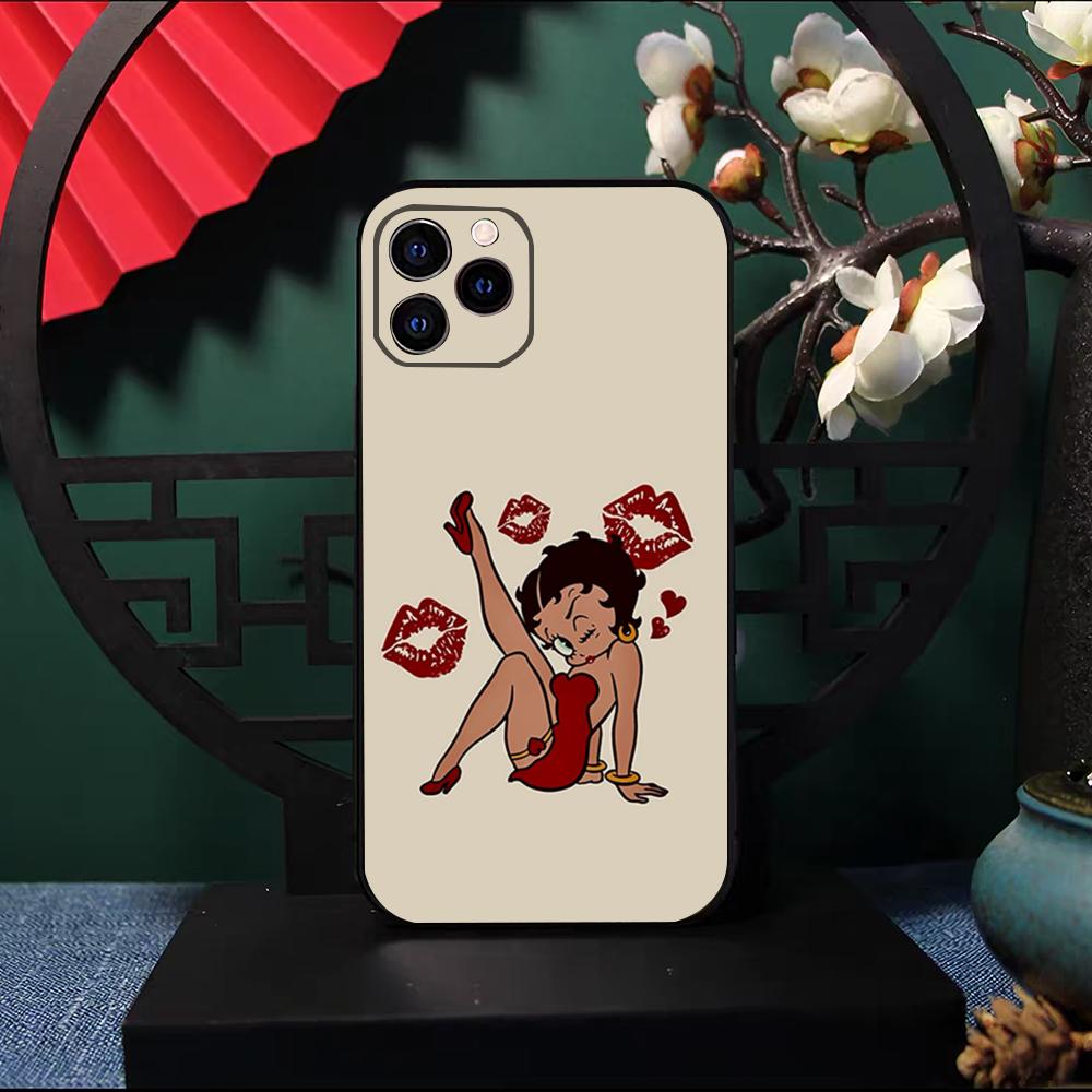 Betty Beautiful B-boop Phone Case For IPhone 17 Pro Max 16 15 14 Pro Max 13 11 X Xs Xr 8 7Plus Silicone Cover