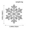 10CM Plastic Snowflake Christmas Tree Decorations - Hollow Powdered Snowflake Pendants