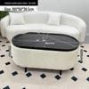 Stylish Compact Storage Combo: Round Coffee Table & Sofa Side Table Set