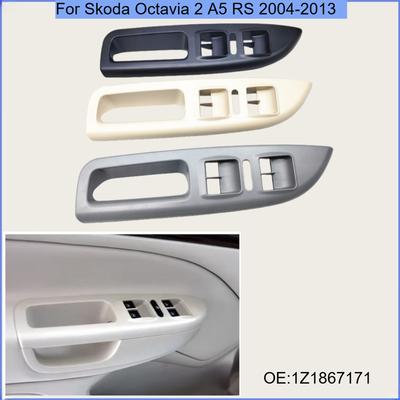 X1 Interior Front Left Door Power Window Switch Panel Frame For Skoda Octavia 2 A5 RS 2004-2013 1Z1867171D 1Z1867171E 1Z1867171