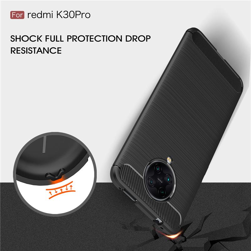 Carbon Fiber Cover For Xiaomi Poco F2 Pro Case Xiaomi Poco F2 Pro Rubber Silicone Shockproof Back Case For Xiaomi Poco F2 Pro