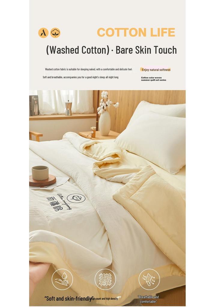 Mother & Baby Grade A Xinjiang Cotton Summer Quilt - Machine Washable, Air Conditioning, Thin Quilt for Dormitory and Student Use.