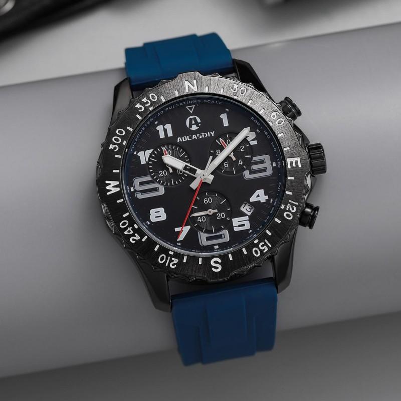 Mens Watches Colorful Sport Watch Luxury Men Quartz Wrist Watches Chronograph Male Clock Chronograph Silicone Watch