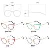Metal Cat Eye Anti-blue Light Glasses Frame 2023 New Ins Female Europe and The United States Fashion Trend Metal Flat Glasses