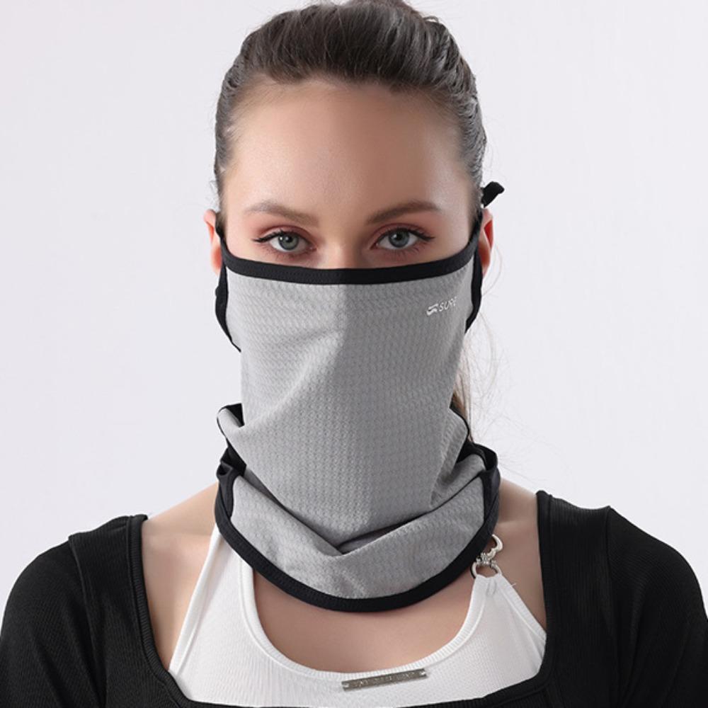 Sunshade Sunscreen Face Cover Solid Color UV Protection Veil Men's Sunscreen Face Mask  Gardening