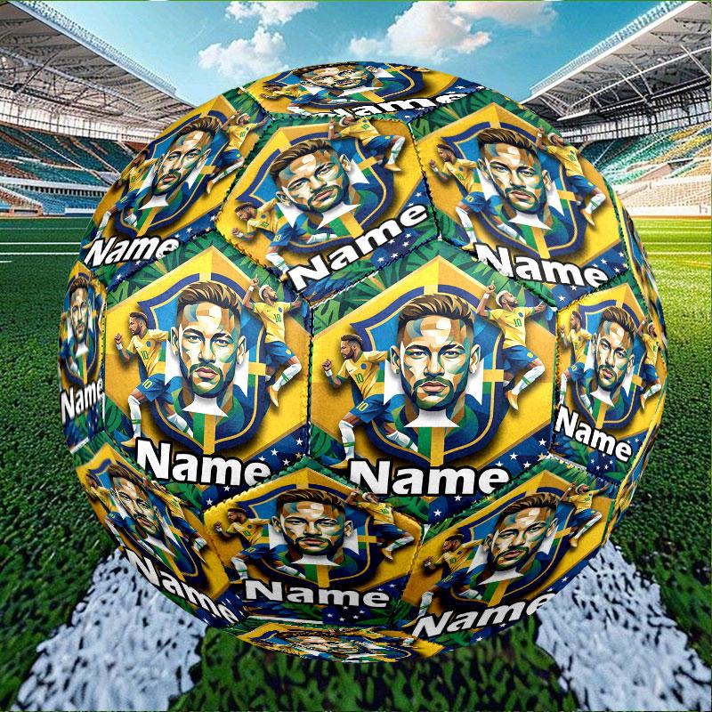 Custom Name Personalized Neymar Jr Print Size 5 Soccer Ball Training & Match Football, for Team, Kicking, Gift for Football Enthusiasts