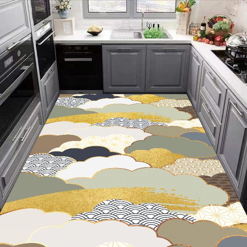 Carpet for Kitchen Pvc Floor Mat Large Size Waterproof Non-slip Carpets Leather Anti-oil Foot Mats Retro Home Decoration Rug