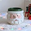 Christmas Snowman Planter Pot Santa Claus Head Resin Succulents Herb Plants Flower Pot Home Balcony Garden Decoration