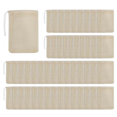 Reusable Tea Bags for Brewing and Packaging 50 Count Unbleached Cotton