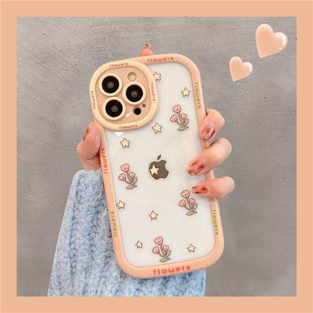 3d Cute Rabbit Cartoon Flower Shockproof Bumper Holder Stand Phone Cases For Iphone 14 11 12 13 Pro Max Soft Back Cover Case