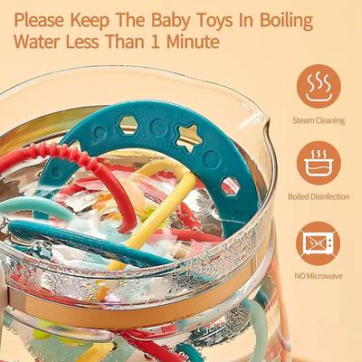 Baby Sensory Teething Toy Montessori Crawling Toys for Babies Bumpy Ball Rattle Sensory Infant Chew Toys for 0 12 Months Kids