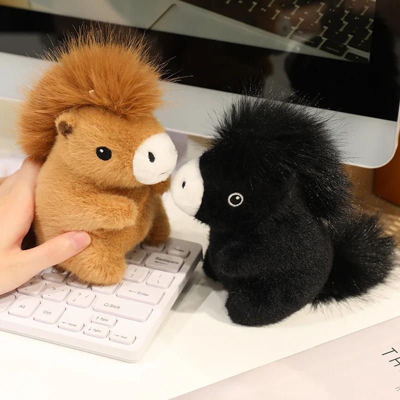New Pretty Baby Horse Plush Toys Soft Stuffed Chubby Little Horse Doll Cute Palm Pets Desktop Decor 2026 New Year Mascot