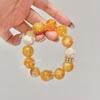 Yellow Phantom Quartz Bracelet - Natural Crystal Large Bead with Light Luxury Fashion Style.