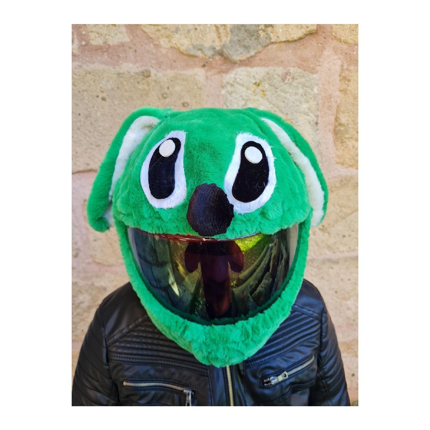 

Helmet Cover Helmet Ornament Helmet Accessories Helmet Protector Helmet Motorcycle Plush Helmet Case зелёный