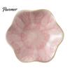 Photogenic Serving Dish Ceramic Small Dipping Plate, with Lotus Leaf Texture, Tea Room Easy Cleaning Soy Bowl, for Restaurants Parties Holidays