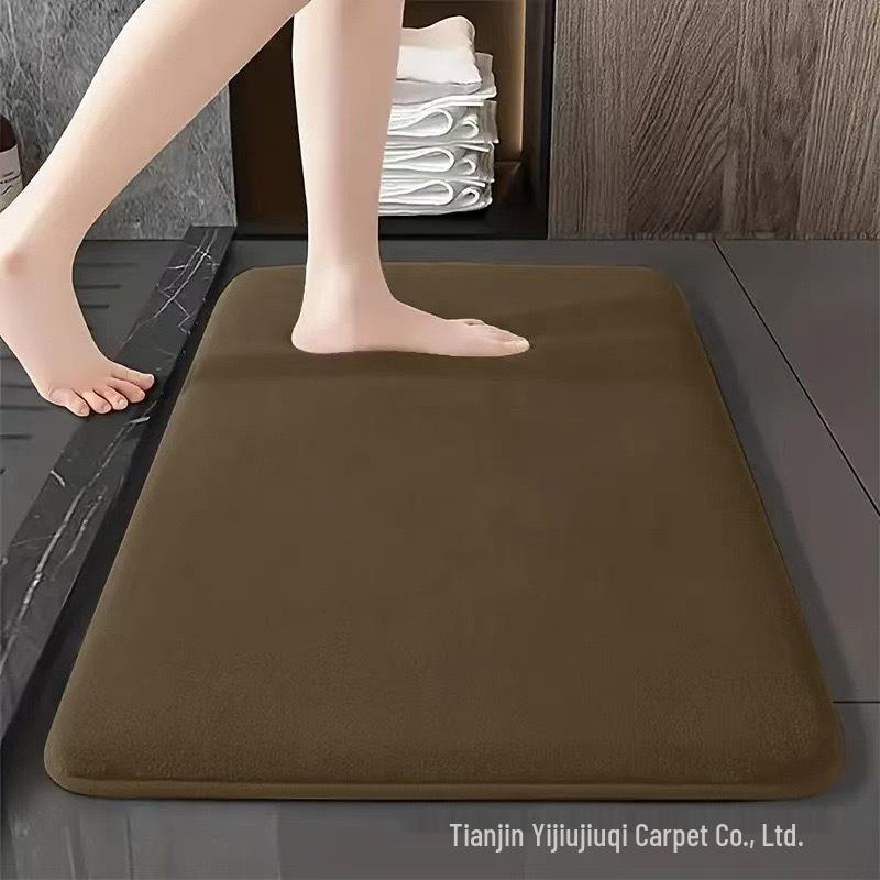 Solid Color Non-Slip Quick-Dry Bathroom Floor Mat