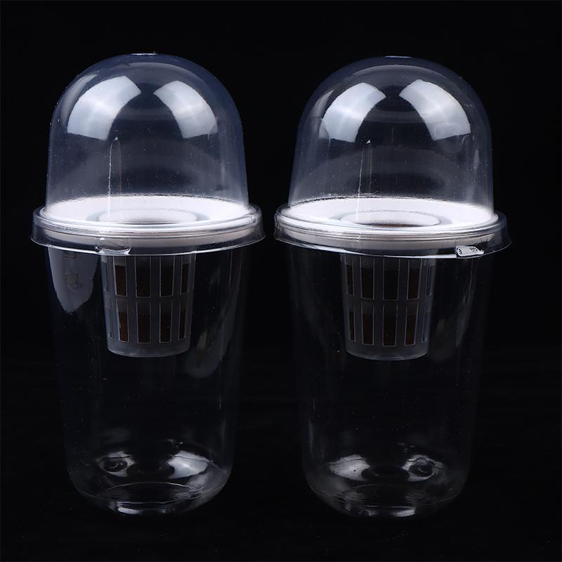 1/3Sets Plastic Material Hydroponic Seed Planter Pots Reusable Seedling Baskets Transparent Root View Cups Succulents Growing